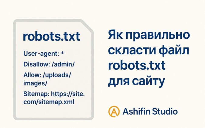 Як вірно скласти файл robots.txt для сайту