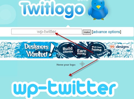 www.twitlogo.com отличный сервис для создания логотипа Вашего Твиттер-блога.